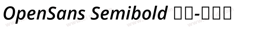 OpenSans Semibold 半粗字体转换